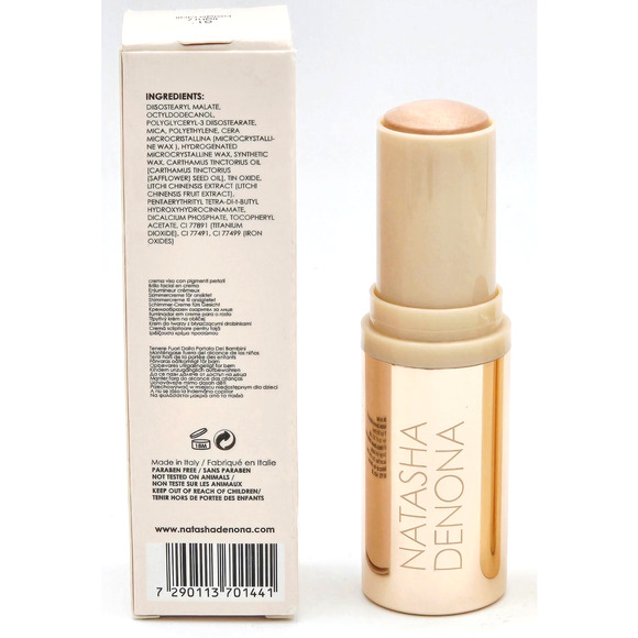 2 x NATASHA DENONA GLOW Face Glow Cream Shimmer Highlighter Stick 01 Light- NIB - Picture 4 of 4